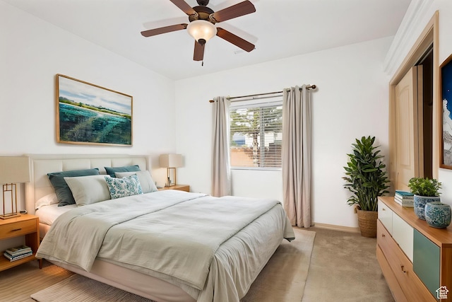 396 W 1500 N, Enoch, UT 84721 - bedroom featuring light carpet and a ceiling fan