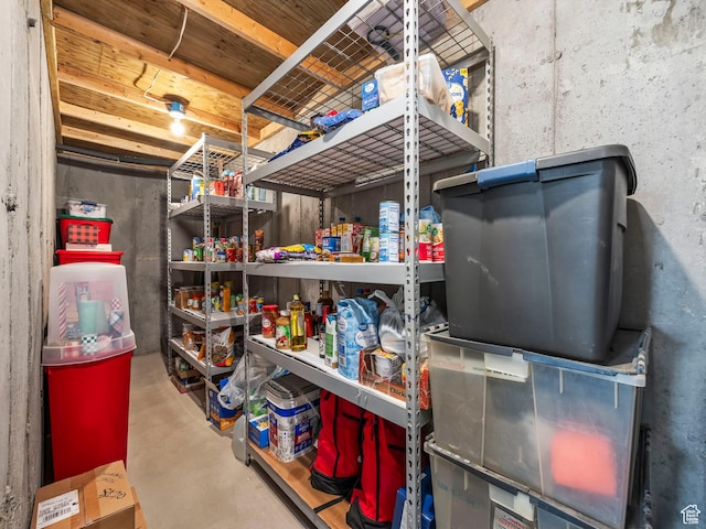 view of storage room