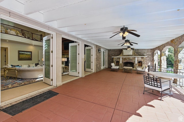 2428 E Field Rose Dr, Holladay, UT 84121 - view of patio / terrace with ceiling fan