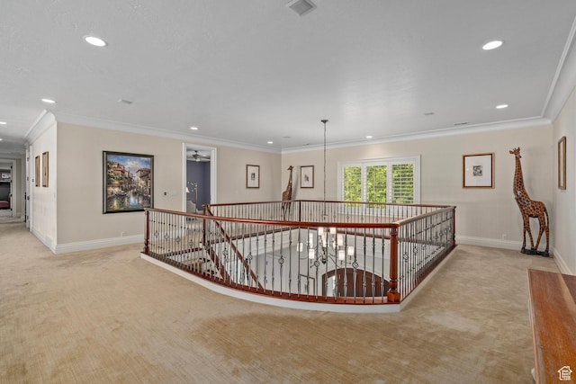 2428 E Field Rose Dr, Holladay, UT 84121 - corridor with baseboards, carpet flooring, and an upstairs landing