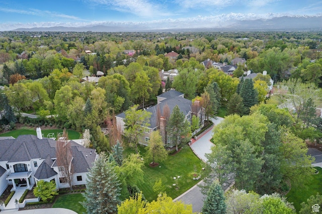 2428 E Field Rose Dr, Holladay, UT 84121 - drone / aerial view featuring a mountain view