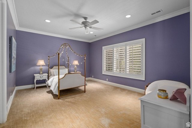 2428 E Field Rose Dr, Holladay, UT 84121 - bedroom featuring carpet floors, baseboards, visible vents, and recessed lighting