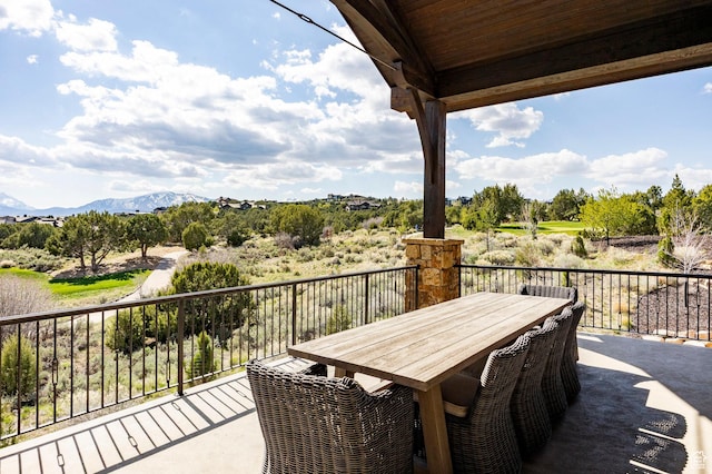 787 N Red Ledges Blvd, Heber City, UT 84032 - balcony featuring a mountain view and outdoor dining area