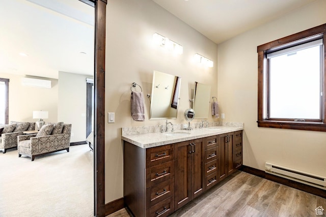 787 N Red Ledges Blvd, Heber City, UT 84032 - bathroom with baseboards, baseboard heating, and a sink