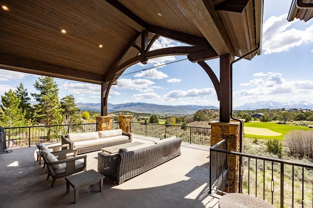 787 N Red Ledges Blvd, Heber City, UT 84032 - view of patio / terrace with a mountain view and outdoor lounge area