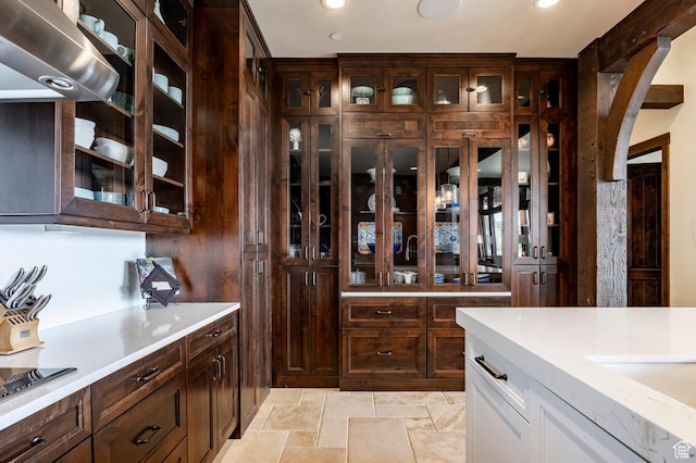 787 N Red Ledges Blvd, Heber City, UT 84032 - interior space featuring arched walkways, recessed lighting, and stone tile floors