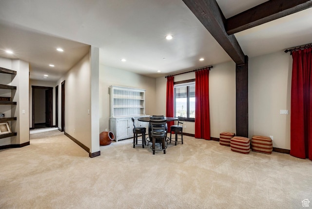 787 N Red Ledges Blvd, Heber City, UT 84032 - dining room with light carpet, baseboards, and recessed lighting