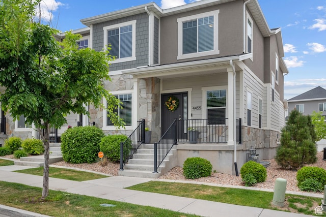 4455 W Glendon Dr, Lehi, UT 84043 - view of front of property with stone siding