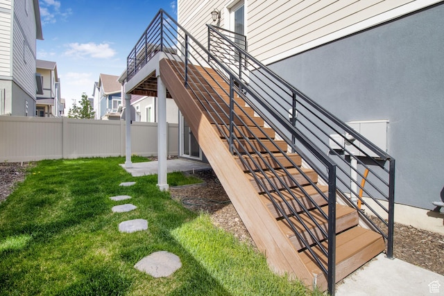 view of stairway