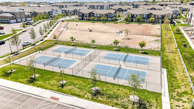 aerial view featuring a residential view