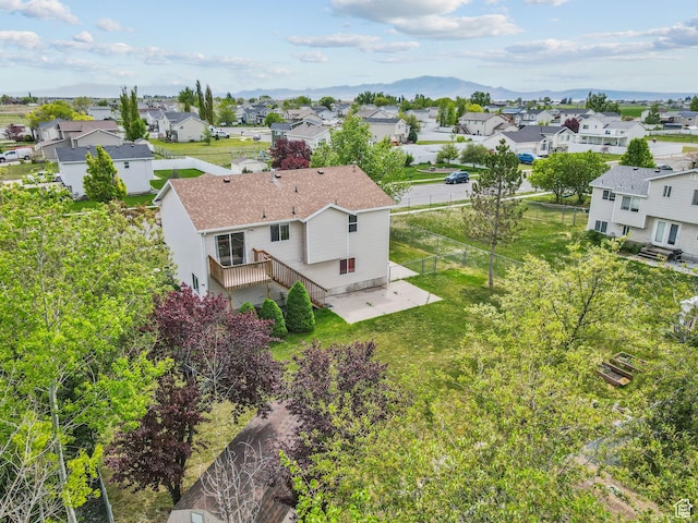 aerial view featuring a residential view