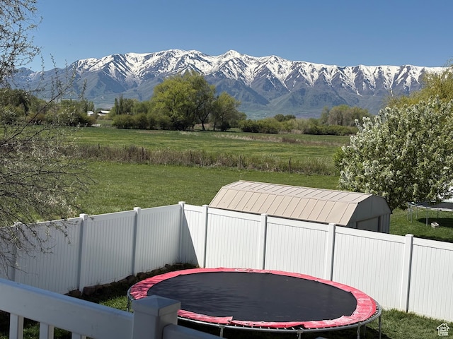 mountain view with rural landscape