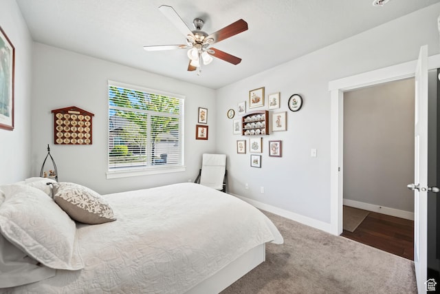 1559 W 430 N, Lindon, UT 84042 - bedroom featuring a ceiling fan, baseboards, and carpet floors