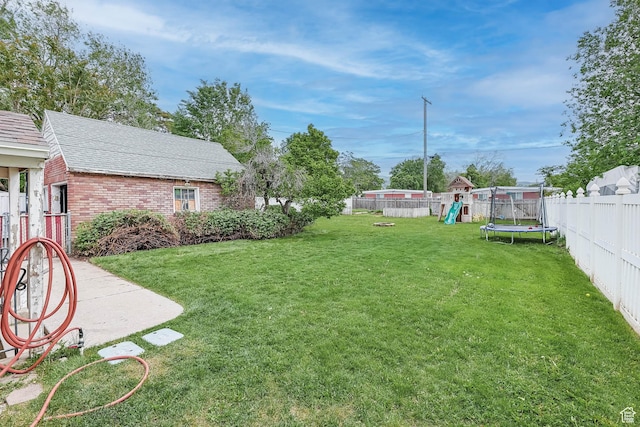 173 W 300 N, Bountiful, UT 84010 - view of yard featuring a playground and a trampoline