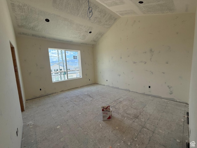 4047 N Ophir Dr, Eagle Mountain, UT 84005 - empty room featuring vaulted ceiling