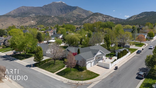 exterior space featuring a residential view and a mountain view
