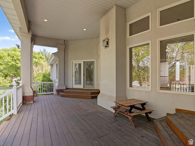 view of wooden deck