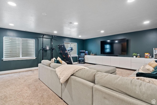 151 N 410th St S, Vineyard, UT 84059 - living area featuring carpet, recessed lighting, and baseboards