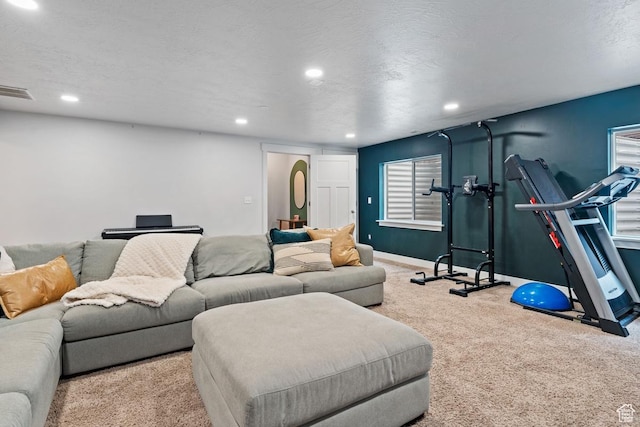 151 N 410th St S, Vineyard, UT 84059 - carpeted living area featuring recessed lighting and baseboards