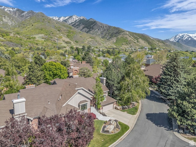 4760 S Meadow Creek Ln E, Ogden, UT 84403 - aerial view of property and surrounding area featuring a mountain backdrop