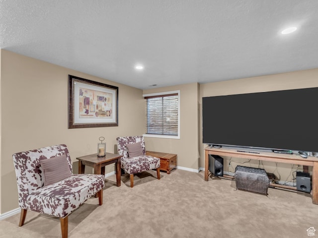 4760 S Meadow Creek Ln E, Ogden, UT 84403 - sitting room featuring carpet, baseboards, and recessed lighting