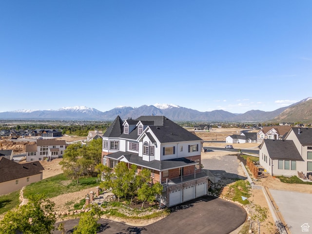 mountain view with nearby suburban area