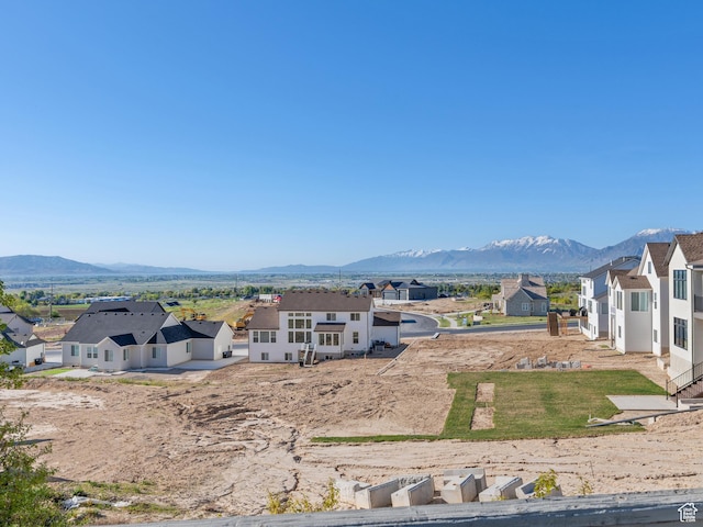 mountain view with nearby suburban area