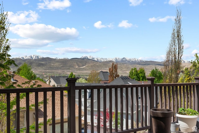 balcony with a mountain view