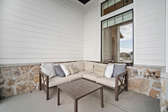 view of patio / terrace featuring an outdoor hangout area