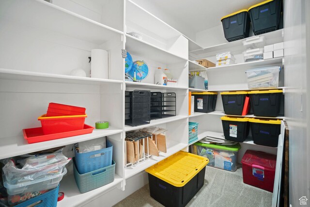 view of storage area