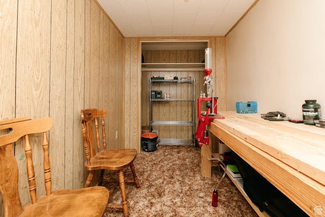 view of storage area