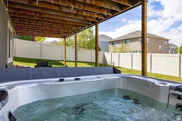 4468 W Meadow Bend Dr S, Herriman, UT 84096 - view of swimming pool with a hot tub