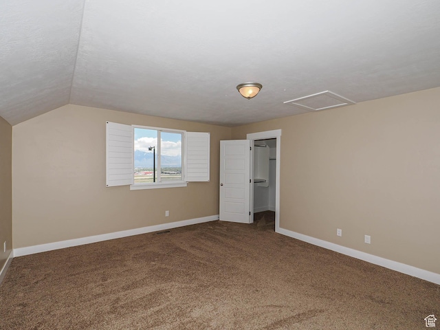 7503 S Bridge Maple Ln, West Jordan, UT 84081 - additional living space featuring baseboards, carpet flooring, and vaulted ceiling