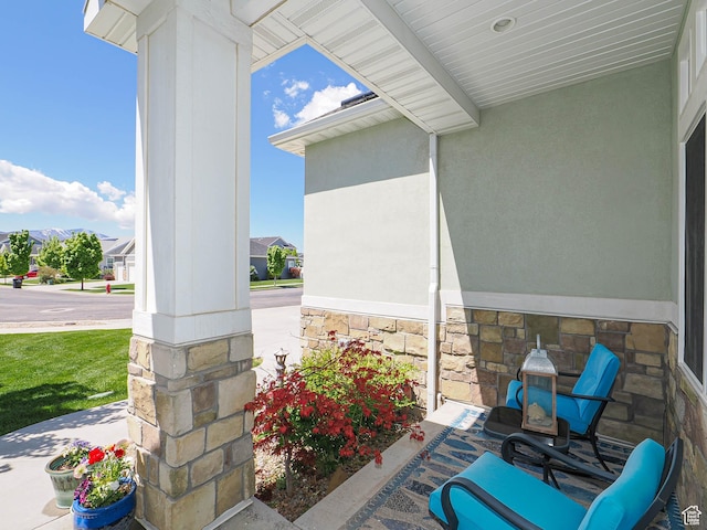 7503 S Bridge Maple Ln, West Jordan, UT 84081 - view of patio with a porch