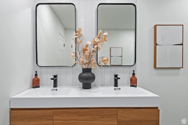 462 E 1700 S, Salt Lake City, UT 84115 - bathroom featuring backsplash and double vanity