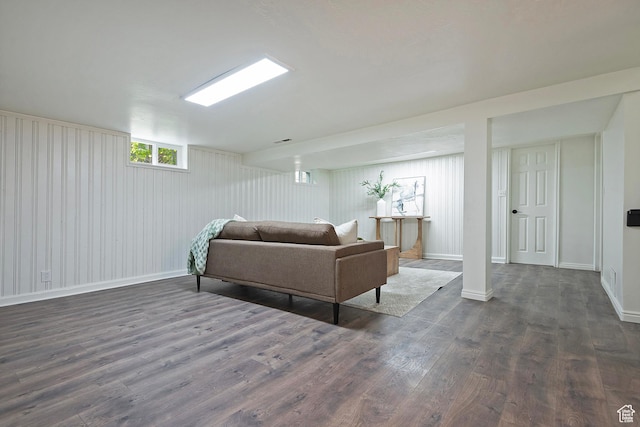 462 E 1700 S, Salt Lake City, UT 84115 - living room with dark wood-style flooring and baseboards