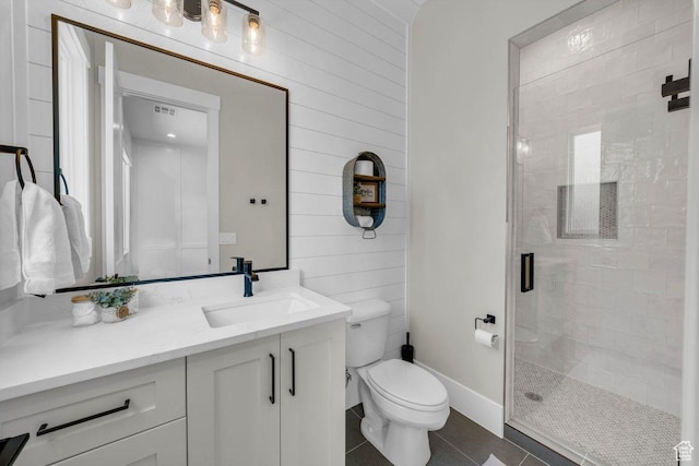 762 E Arina Way, Washington, UT 84780 - bathroom with a shower stall, tile patterned floors, toilet, and vanity