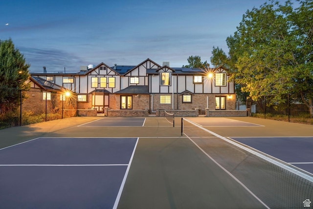 1890 W Rock Hollow Rd, Bluffdale, UT 84065 - view of tennis court featuring basketball hoop