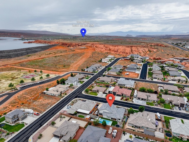 2883 S 3640 W, Hurricane, UT 84737 - aerial view of property and surrounding area with nearby suburban area and a water and mountain view