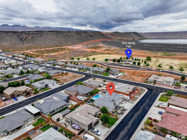 2883 S 3640 W, Hurricane, UT 84737 - aerial view of residential area with a water and mountain view