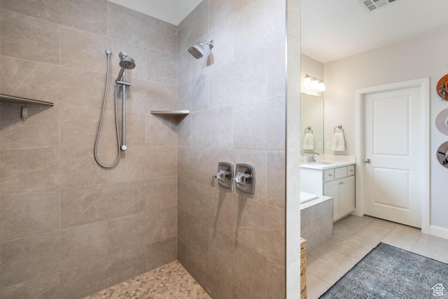 2883 S 3640 W, Hurricane, UT 84737 - full bath with tiled shower, vanity, and tile patterned flooring