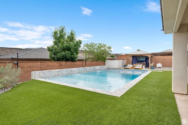 2883 S 3640 W, Hurricane, UT 84737 - view of pool featuring a gazebo, an outdoor living space, and a patio area