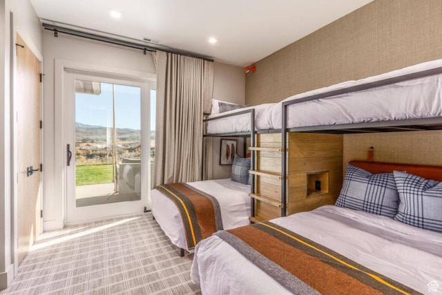 7485 E Moon Light Dr, Heber City, UT 84032 - carpeted bedroom featuring access to exterior
