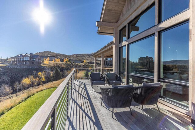 7485 E Moon Light Dr, Heber City, UT 84032 - balcony with a mountain view