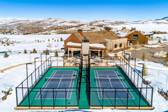 7485 E Moon Light Dr, Heber City, UT 84032 - snowy aerial view with a mountain view