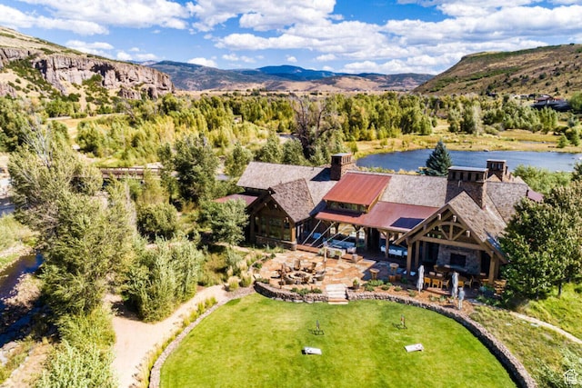 7485 E Moon Light Dr, Heber City, UT 84032 - view from above of property with a water and mountain view