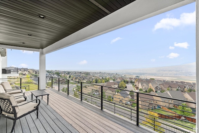 deck featuring a residential view