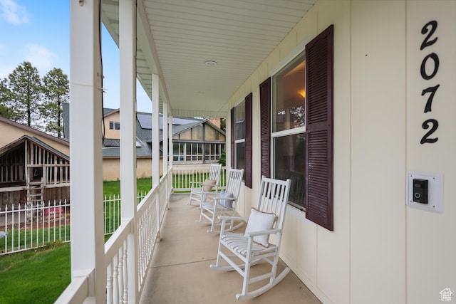 balcony with a porch