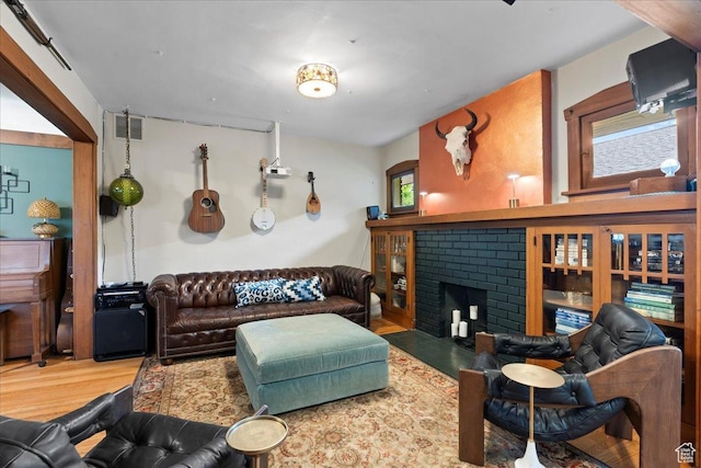 162 E Cleveland, Salt Lake City, UT 84115 - living room with wood finished floors and a fireplace
