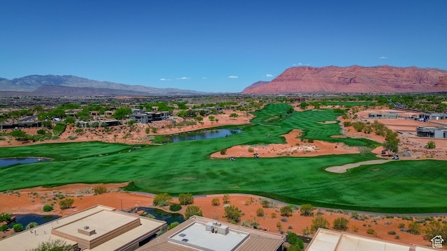 2255 N Tuweap Dr Unit 50, St George, UT 84770 - aerial view of residential area featuring a water and mountain view and a golf club